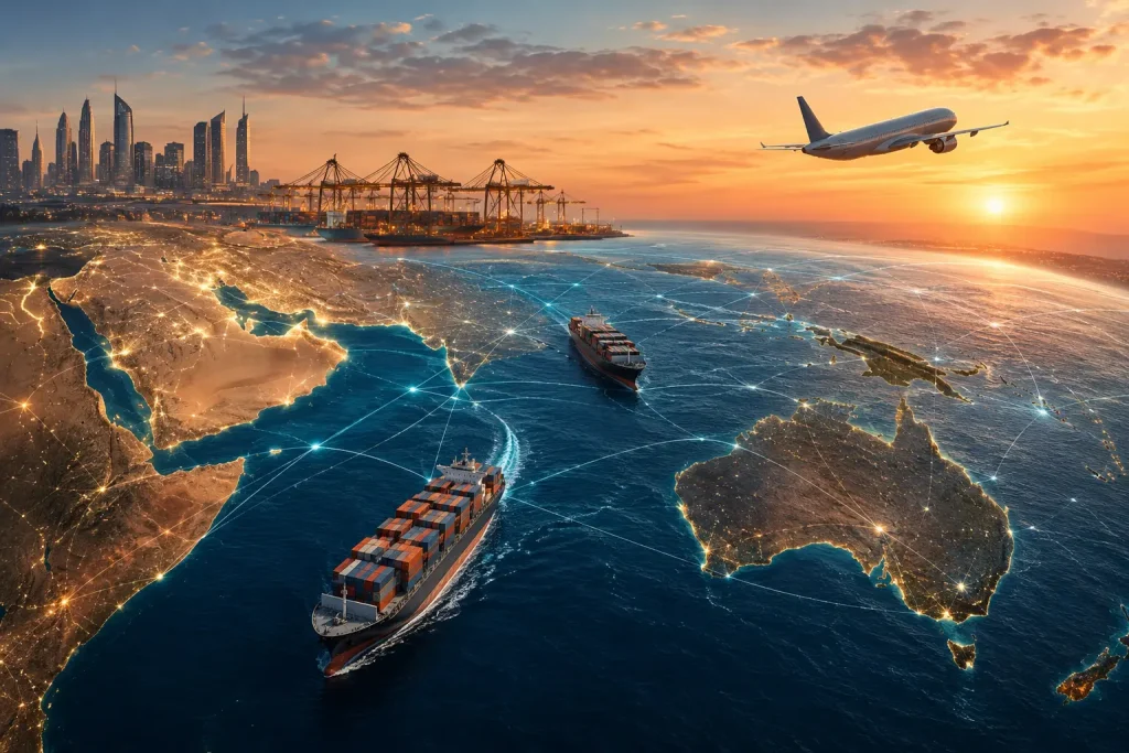 Middle East to Australia